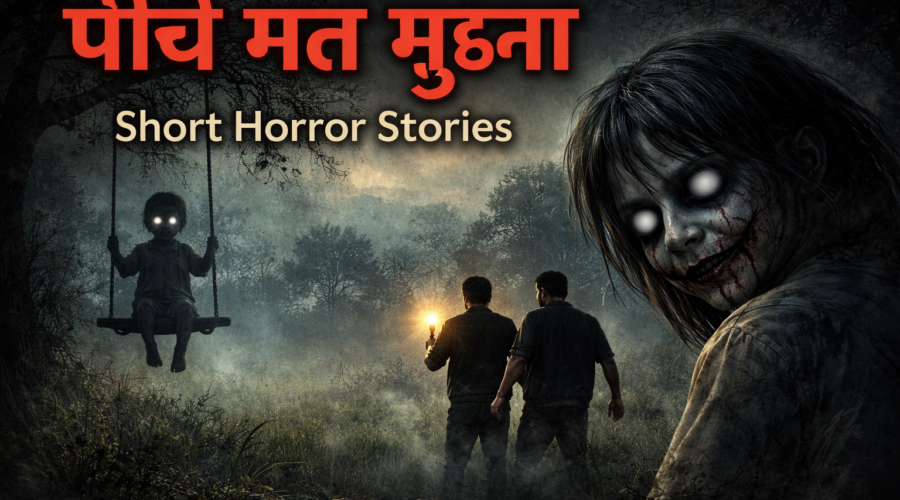 peeche mat mudna short horror stories in hindi haunted field ghost child scary night scene