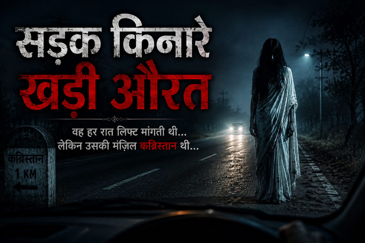 सड़क किनारे खड़ी औरत - Horror Stories in hindi for reading